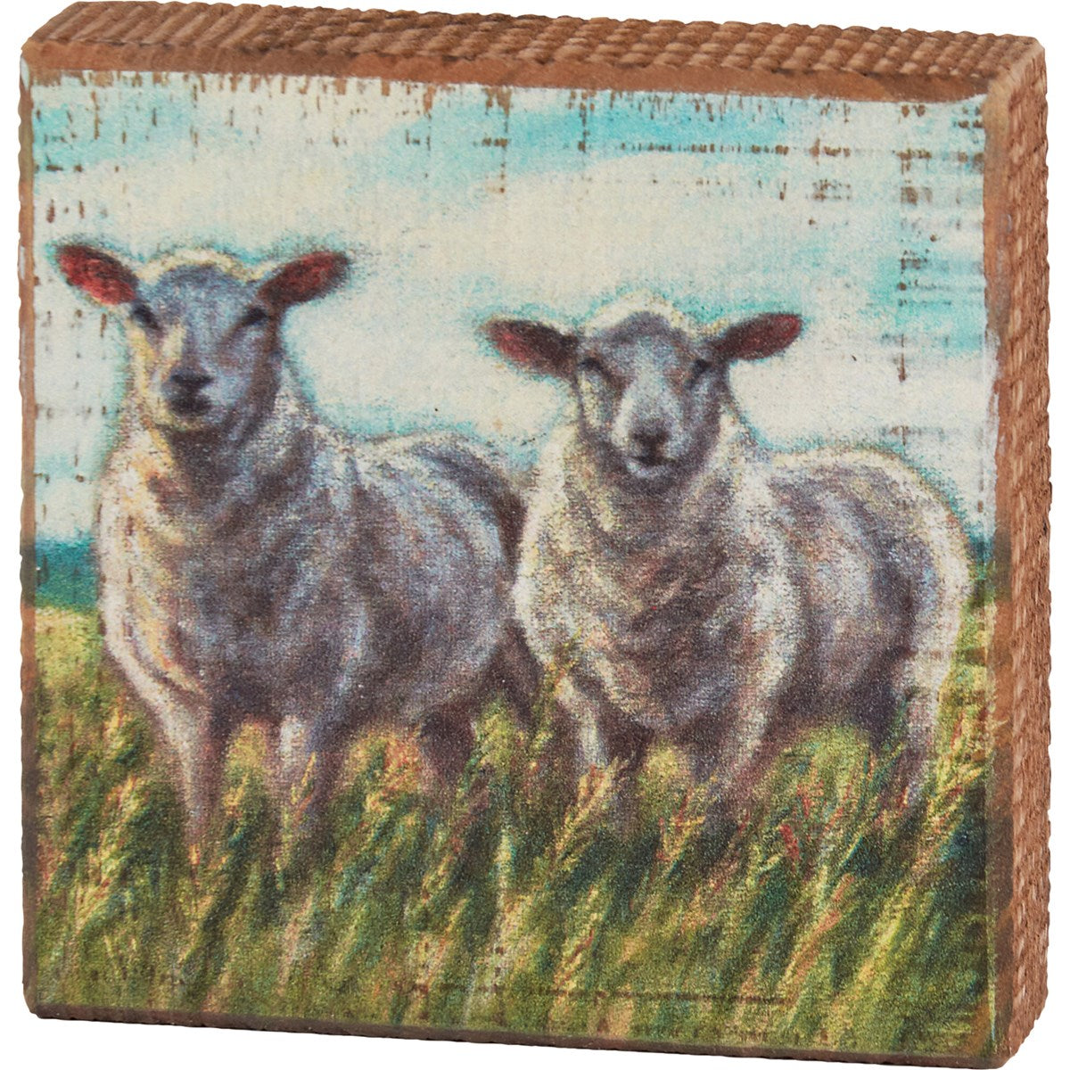 Block Sign -Two Sheep 116177