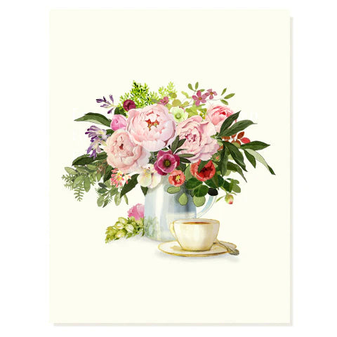 Felix Doolittle Tea With Flowers Card
