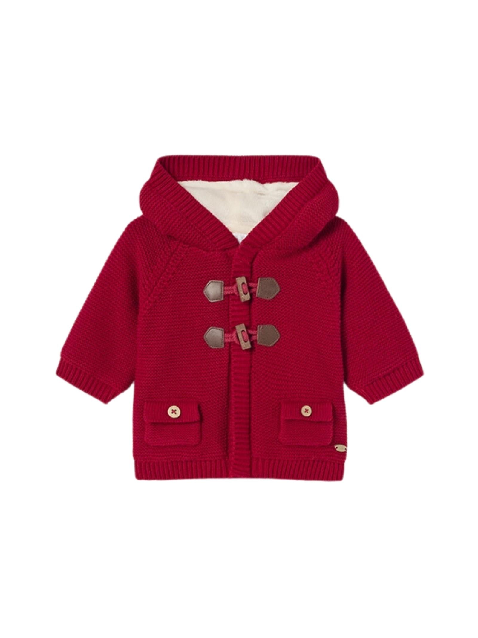Mayoral Baby Knit Cardigan With Hood  2302-26 Guinda *