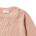 Wilson & Frenchy Baby Girl Cable Knit Sweater  WF2384  Rose