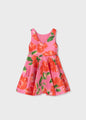 Abel & Lula Satin Printed Dress  5060-5  Fuschia *