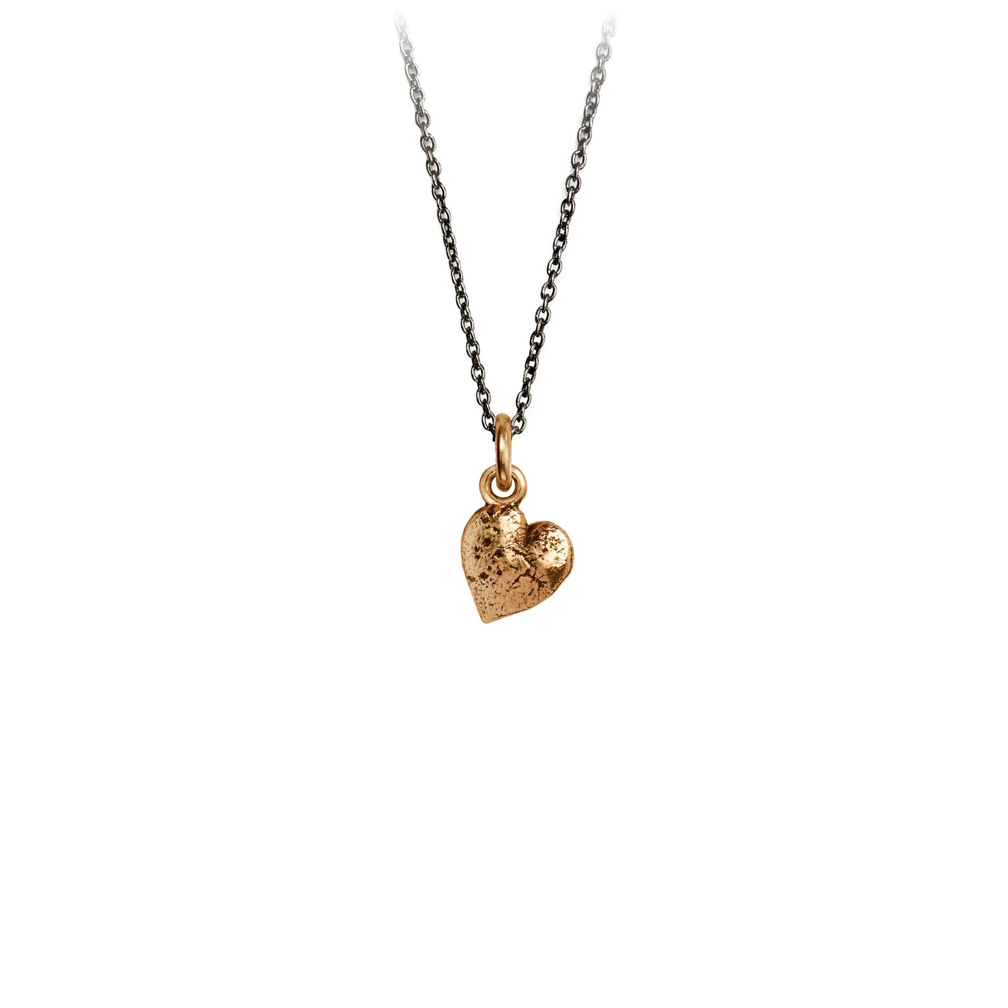 Pyrrha Heart Symbol Charm  Necklace Bronze 18