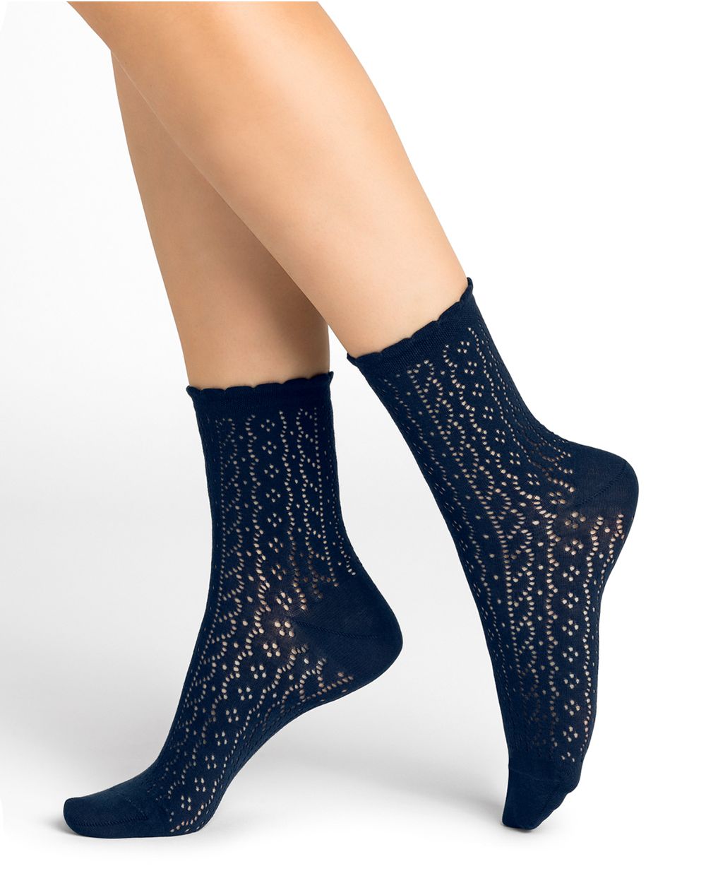 Bleuforet Boho Pattern Ankle Sock   6399  Navy