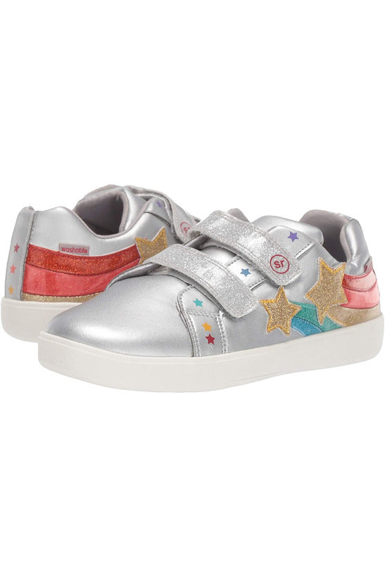 Stride Rite M2P Meadow Silver with Rainbow Sneakers *