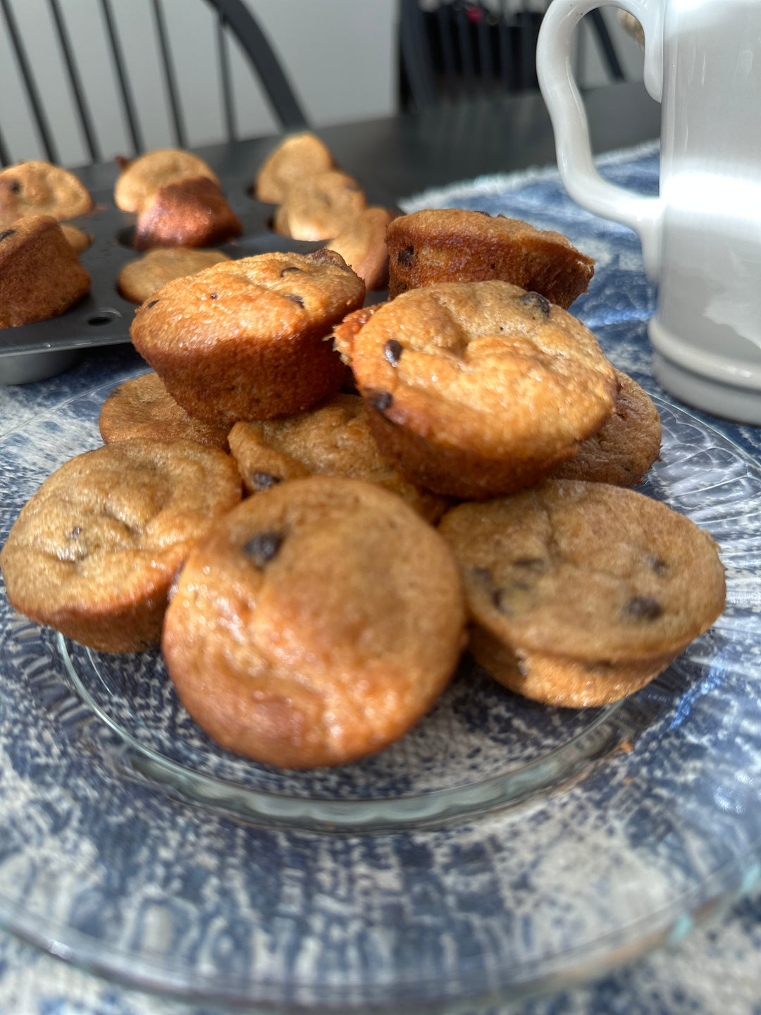 Banana Einkorn Chocolate Chip Muffins