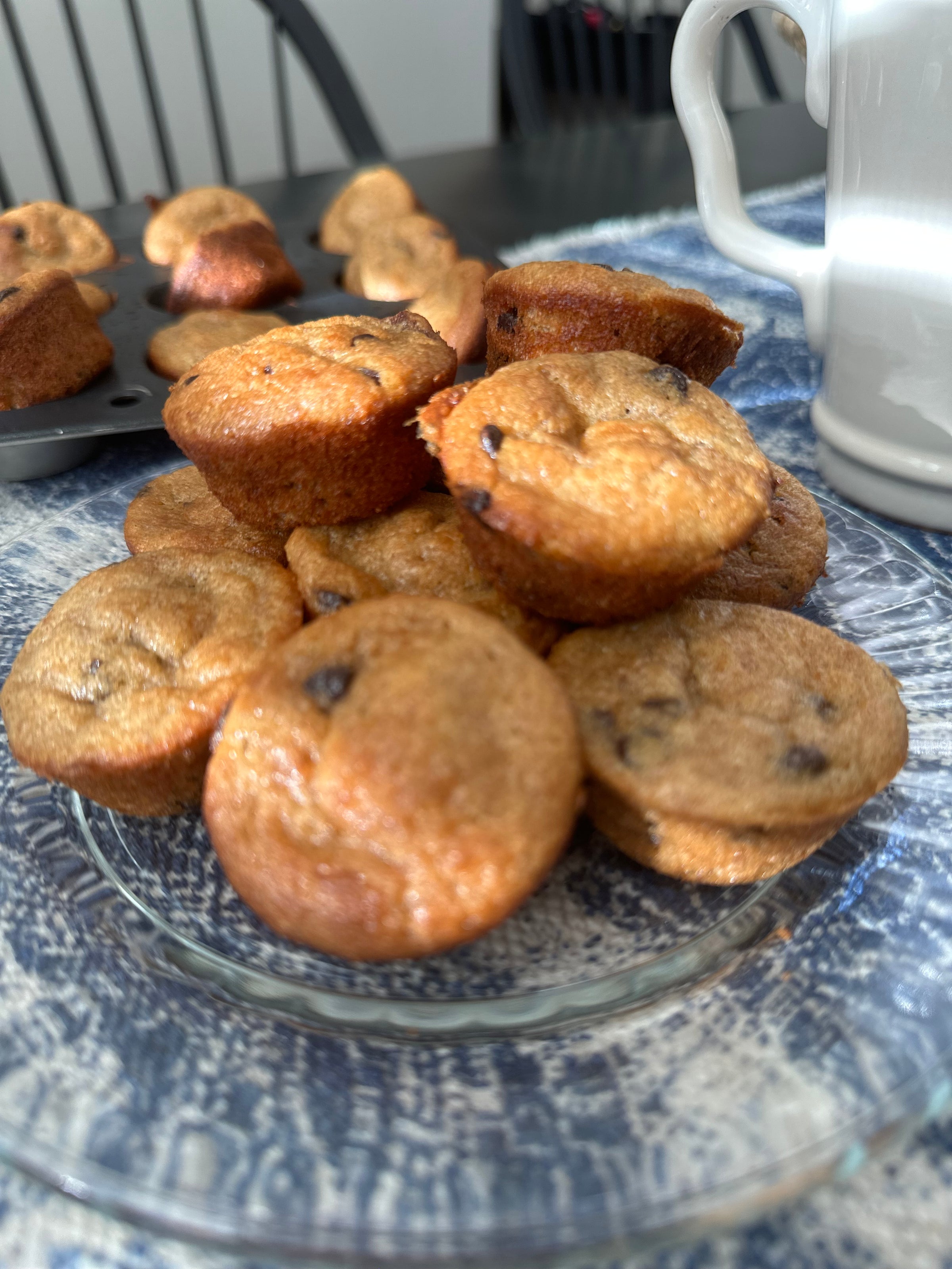 Banana Einkorn Chocolate Chip Muffins