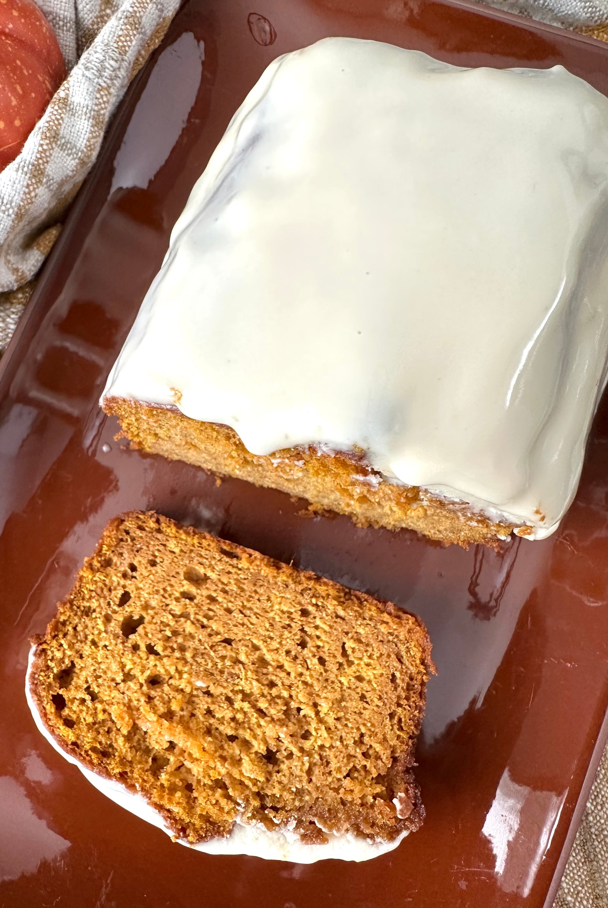 A Pumpkin Loaf with Maple Glaze - Delish!