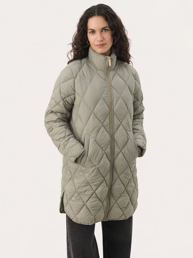 Part Two Olilas Coat  30306108 Vetiver