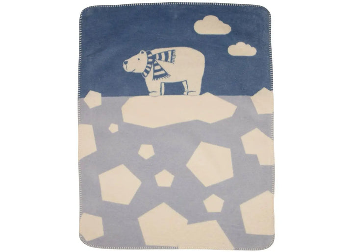 Fussenegger Mila Baby Blanket  DF-02182470  Polar Bear on Ice Blue