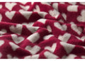 Fussenegger Savona Velour Throw  02401960  Bordeaux Allover Hearts