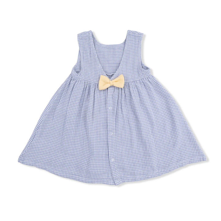 Angel Dear Baby Girl Dress 1337-S26-MGI  Micro Gingham Blue Blizzard