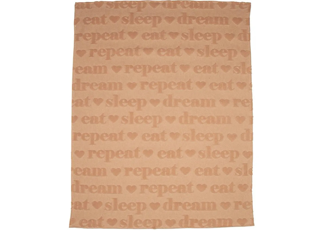 David Fussenegger Riga Baby Eat Sleep Repeat Blanket  DF03716370  Cork *