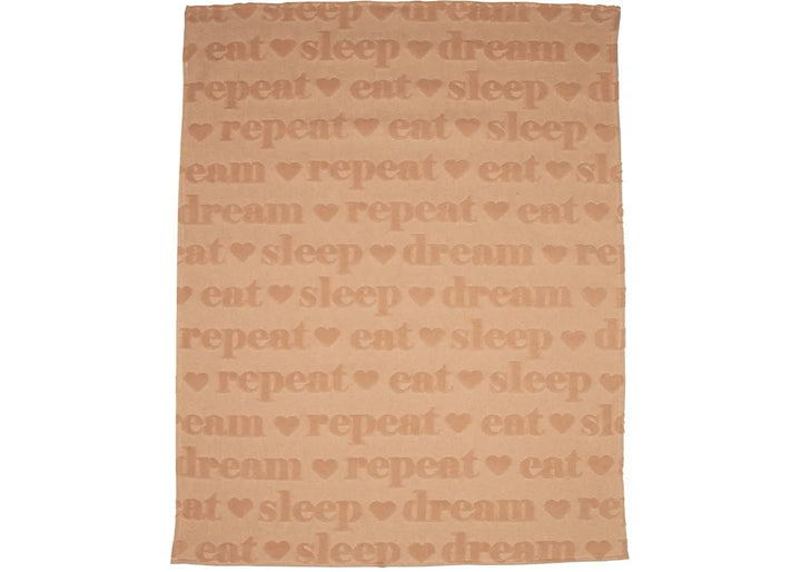 David Fussenegger Riga Baby Eat Sleep Repeat Blanket  DF03716370  Cork *