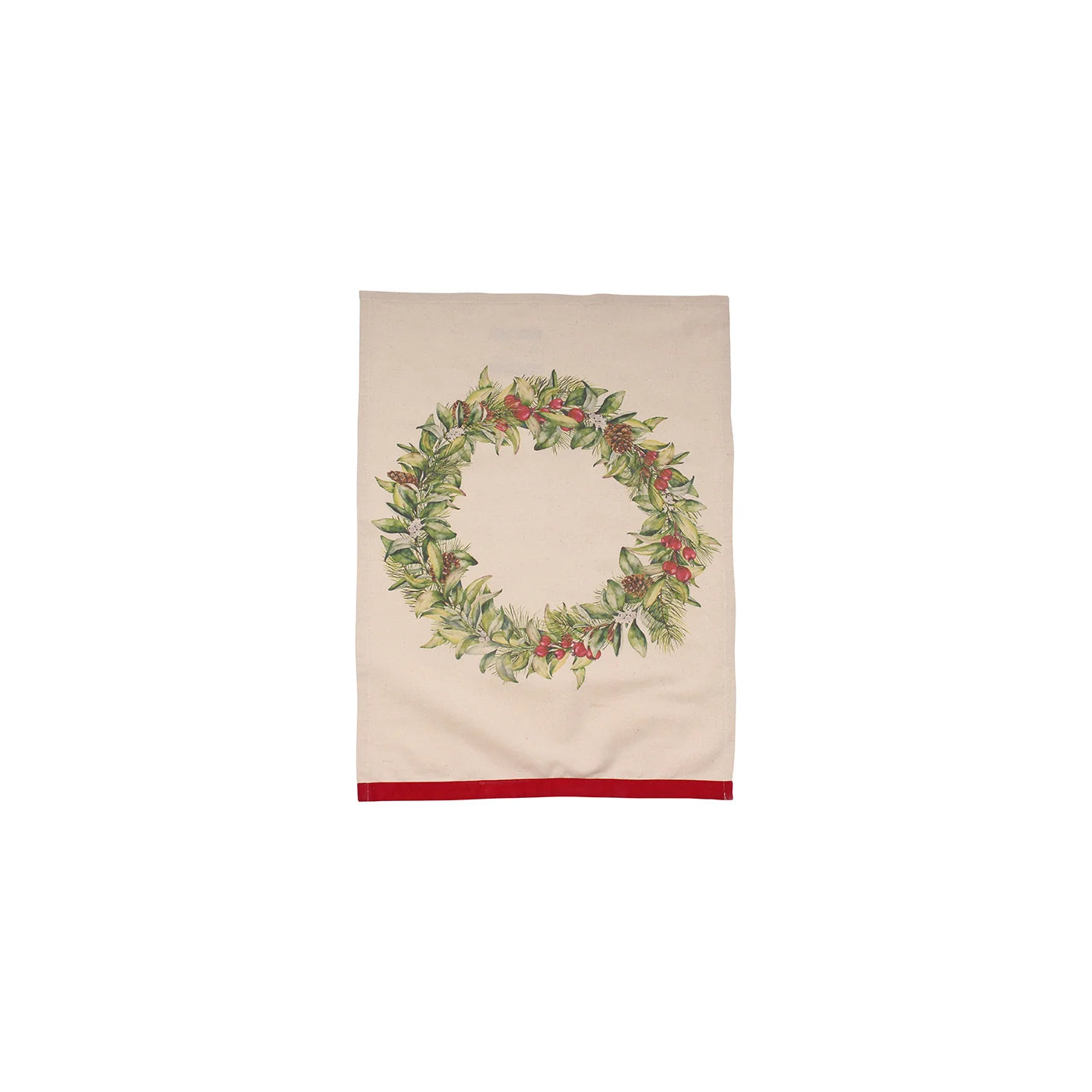 Harman Kitchen Towel  -  Wreath with Velvet Trim