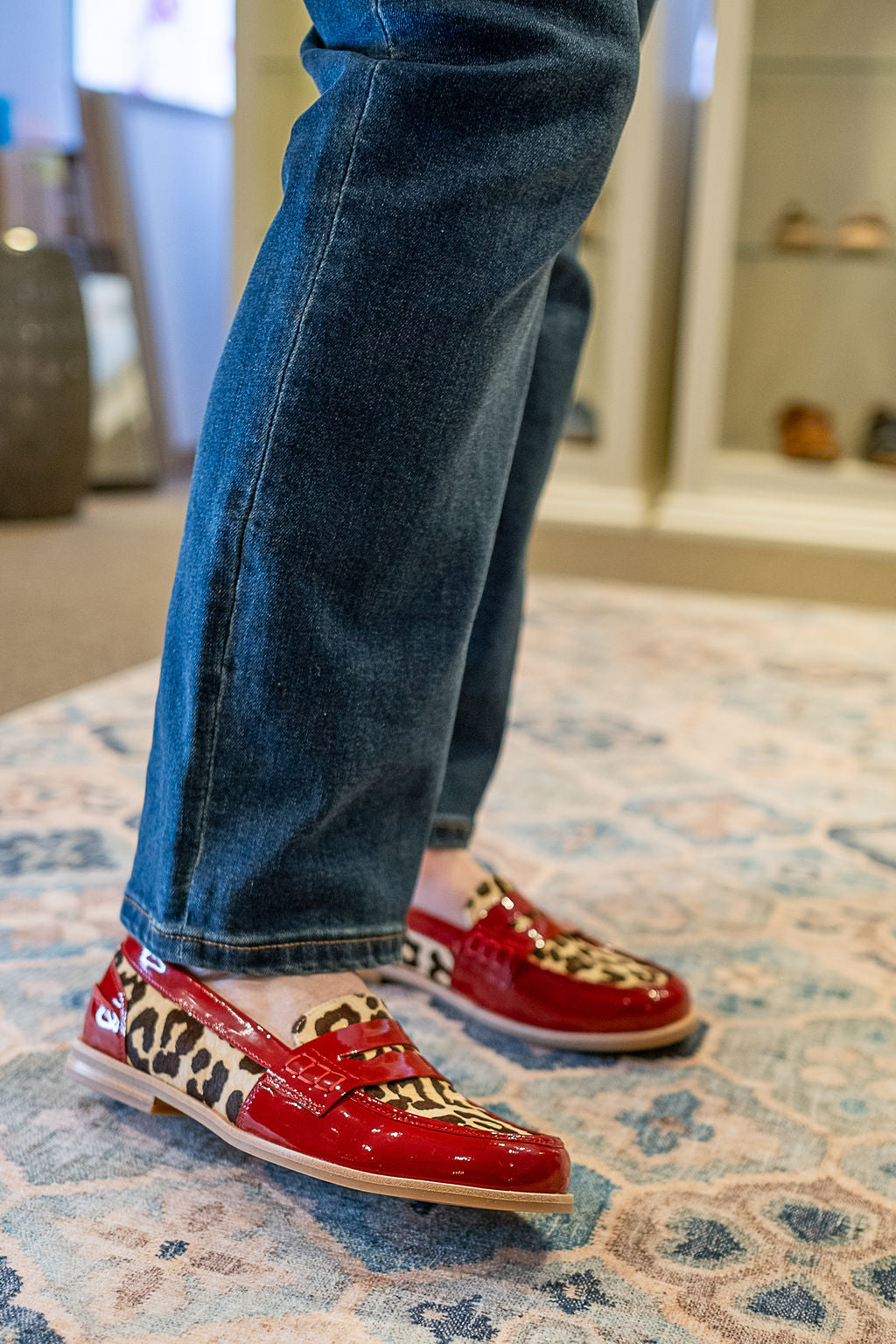 Django & Juliette Quarie Loafer - Red Leopard