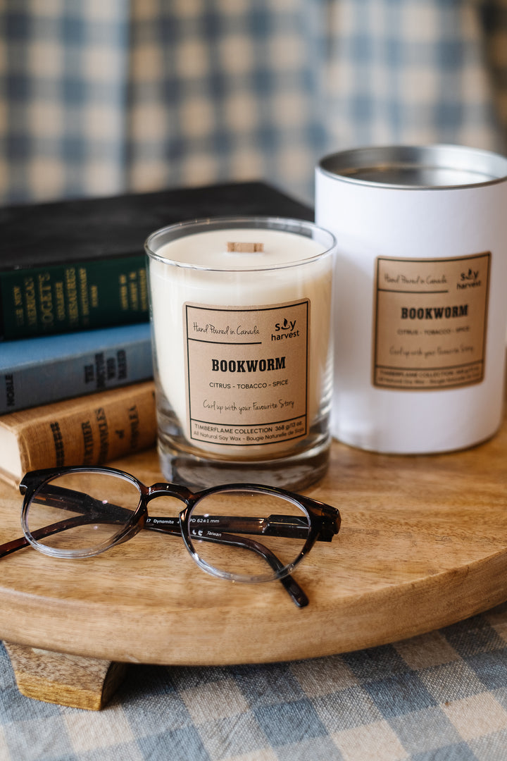 Soy Harvest Timberflame Candle - Bookworm
