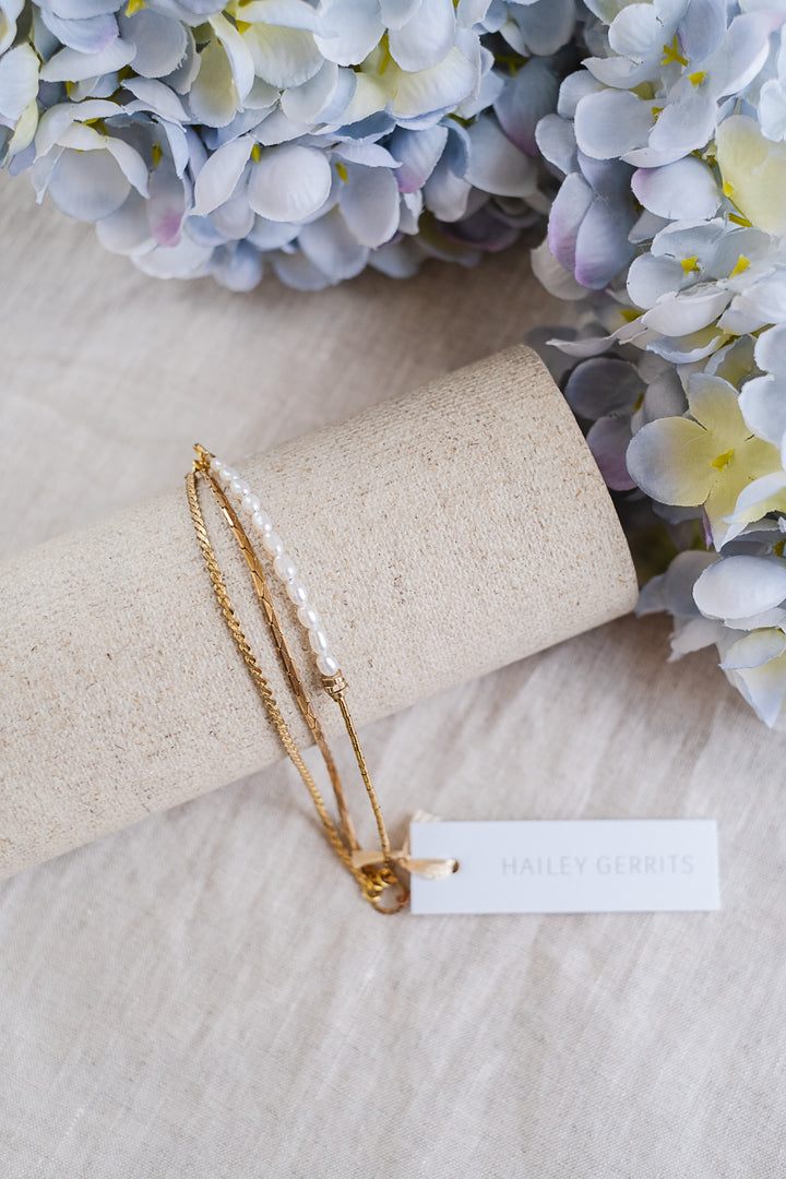 Hailey Gerrits Classic Tallis Freshwater Pearl Bracelet BO5PL