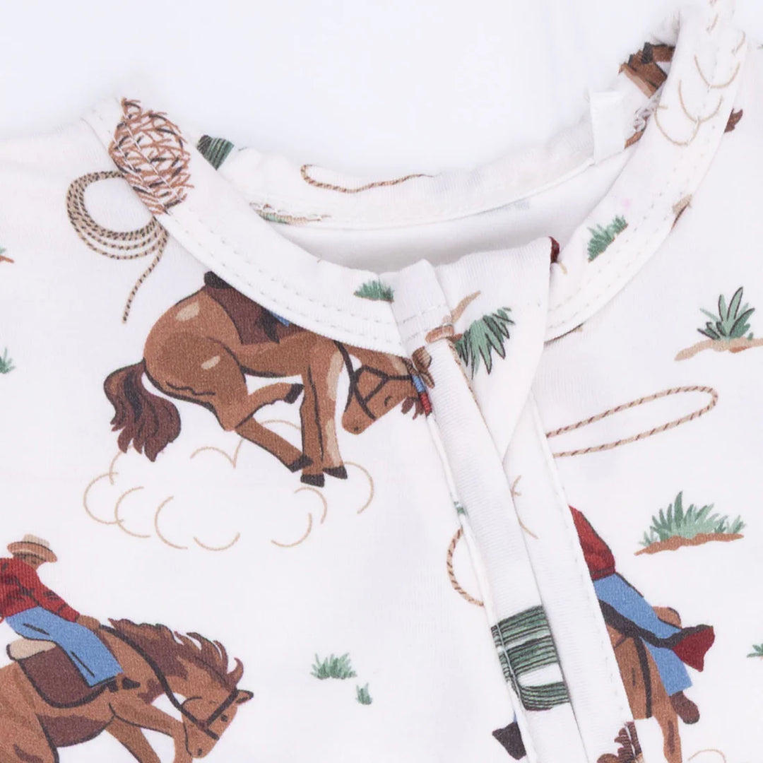 Angel Dear Baby Boy Zipper Footie  651-S26-BWT  Buckaroo Western