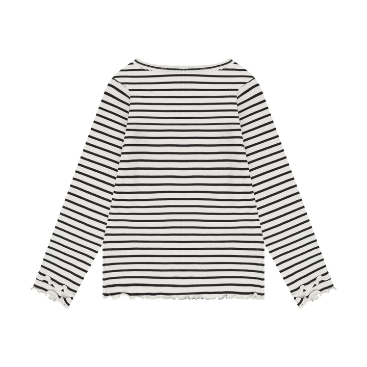 Minymo Girls Long Sleeve Tee Ribbed   124442-1061