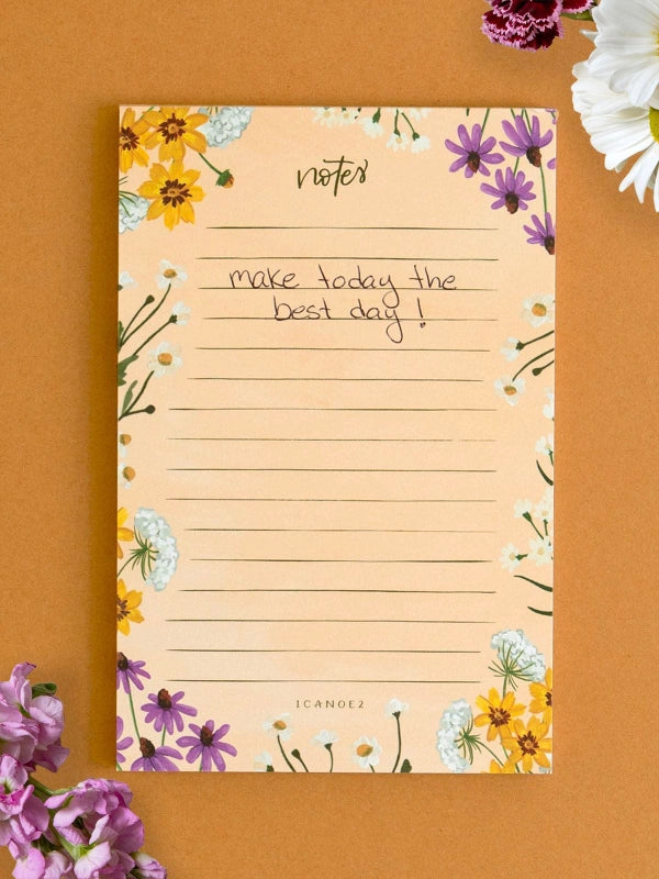 1Canoe2 Vintage Blooms Floral Notepad