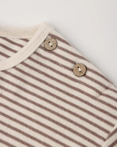 Quincy Mae Baby Long Sleeve Tee Cocoa Microscope   QM581DOOW