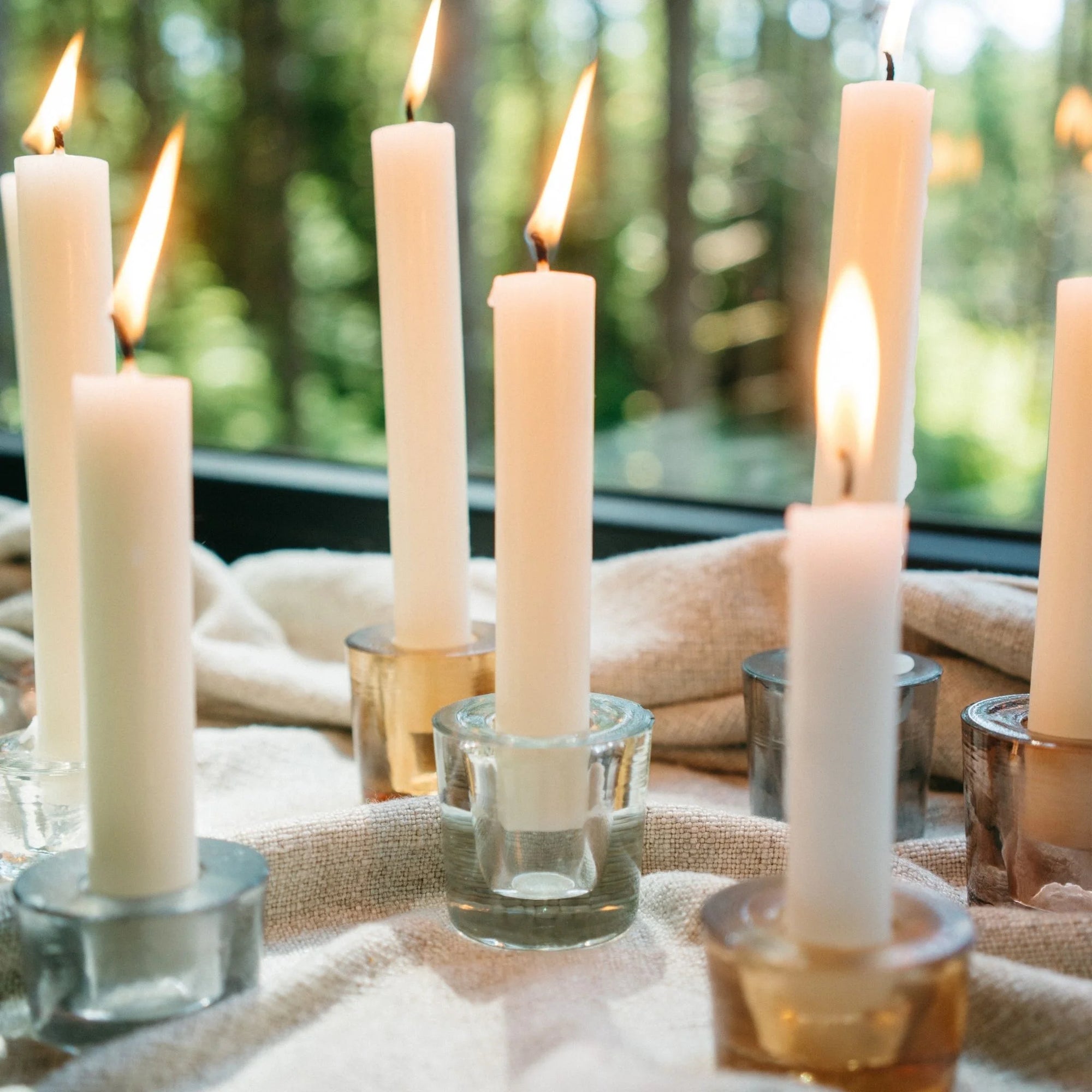 Indaba Large Prism Candle Holder  - Gold