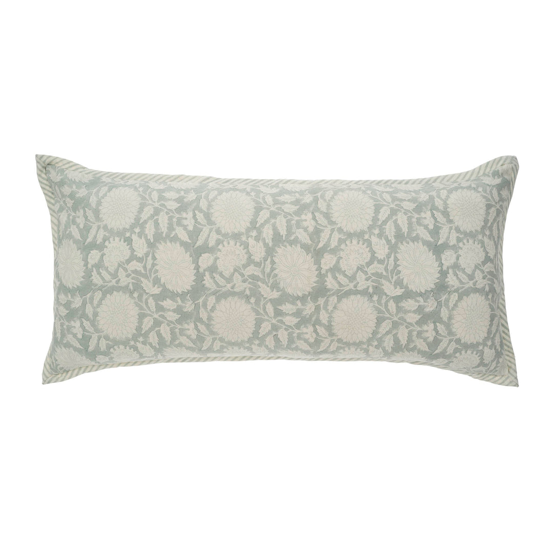 Indaba Maeve Block Print Pillow Mist 1-2102