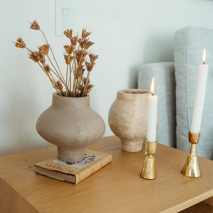 Indaba Zora Candlesticks  -  Gold