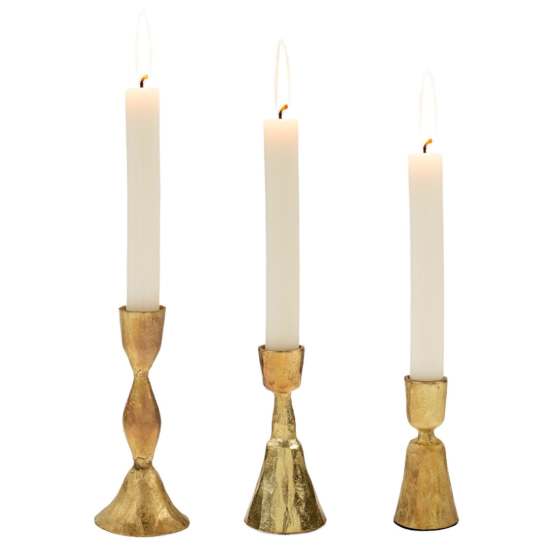 Indaba Zora Candlesticks  -  Gold