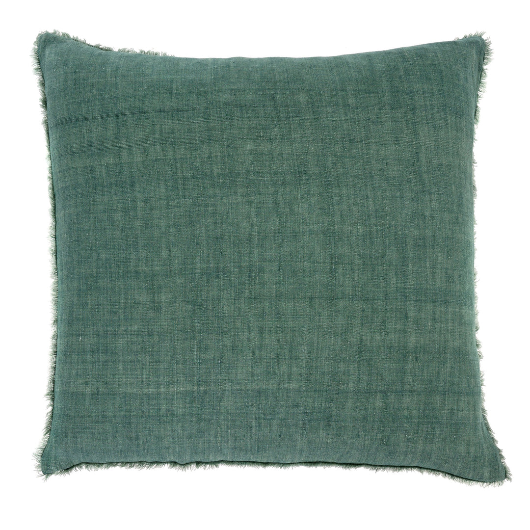 Indaba Lina Linen Cushion- 1-4384  Celeste Green
