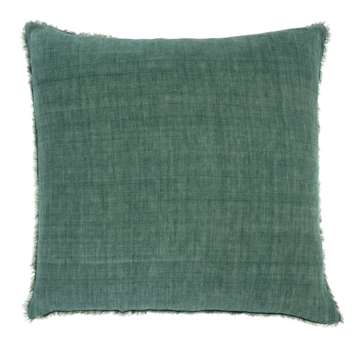 Indaba Lina Linen Cushion- 1-4384  Celeste Green