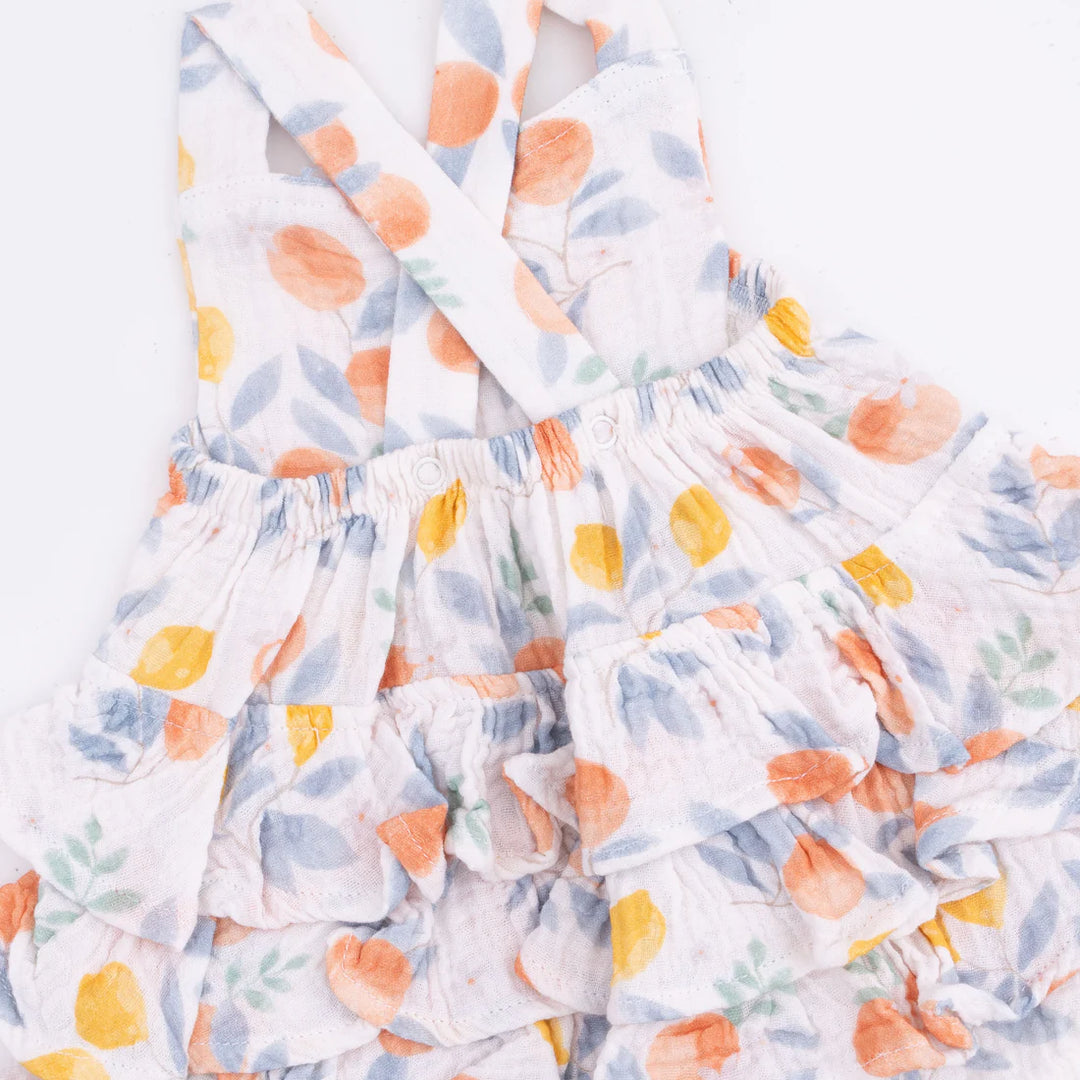 Angel Dear Baby Girl Ruffle Sunsuit  1016-S26-CTF  Citrus Floral