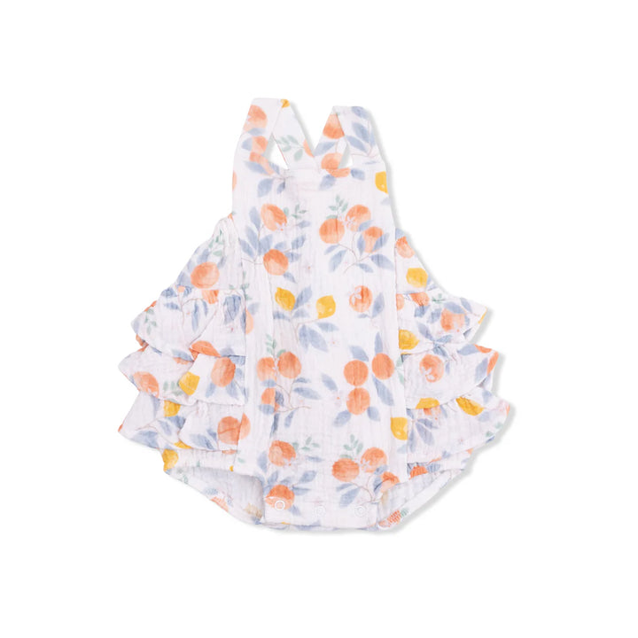 Angel Dear Baby Girl Ruffle Sunsuit  1016-S26-CTF  Citrus Floral