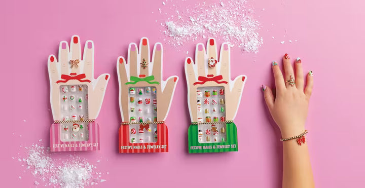 Mudpie Festive Nails and Jewellery Set