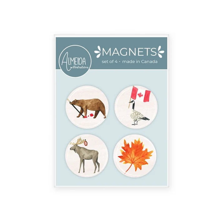 Almeida Magnet Set of 4 - Canadian Animals II