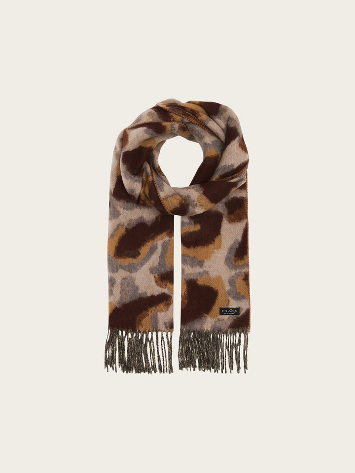 Fraas Cashmink Scarf with Abstract Leopard Design  620012-430  Pale Rose