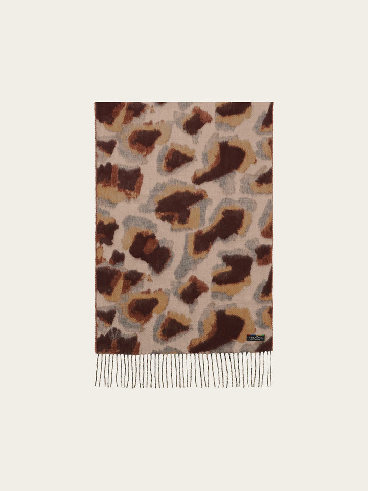Fraas Cashmink Scarf with Abstract Leopard Design  620012-430  Pale Rose