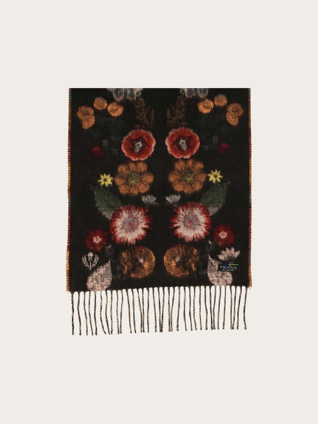 Fraas Cashmink Scarf with FLoral Pattern  625266-361  True Red