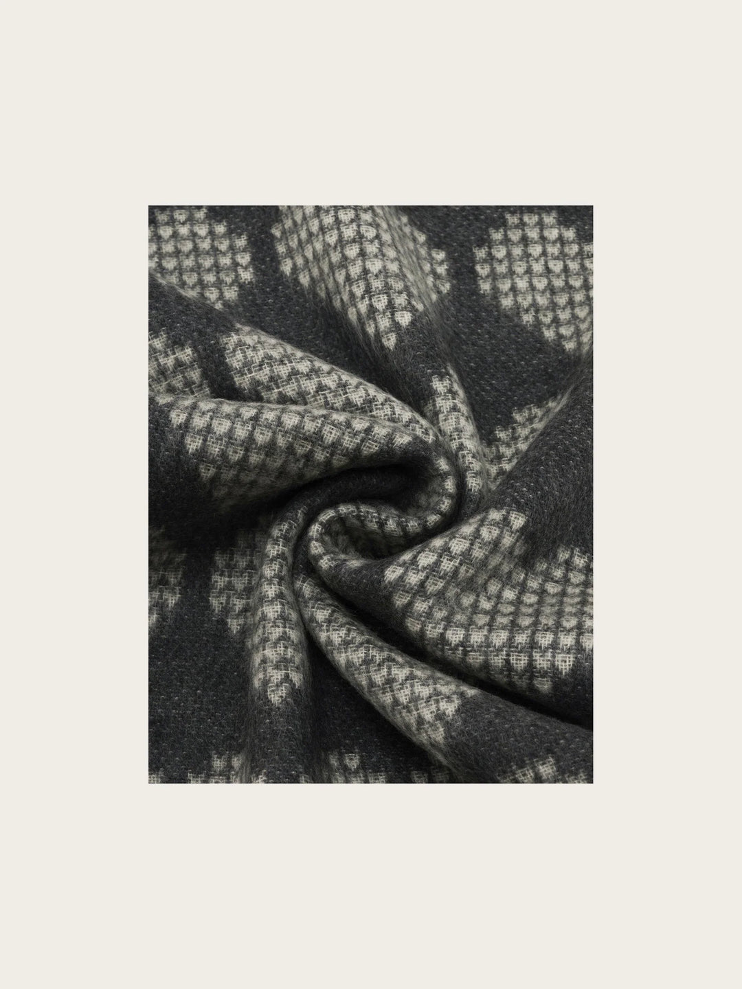 Fraas Cashmink Scarf with Heart Design  625529-940  Stone