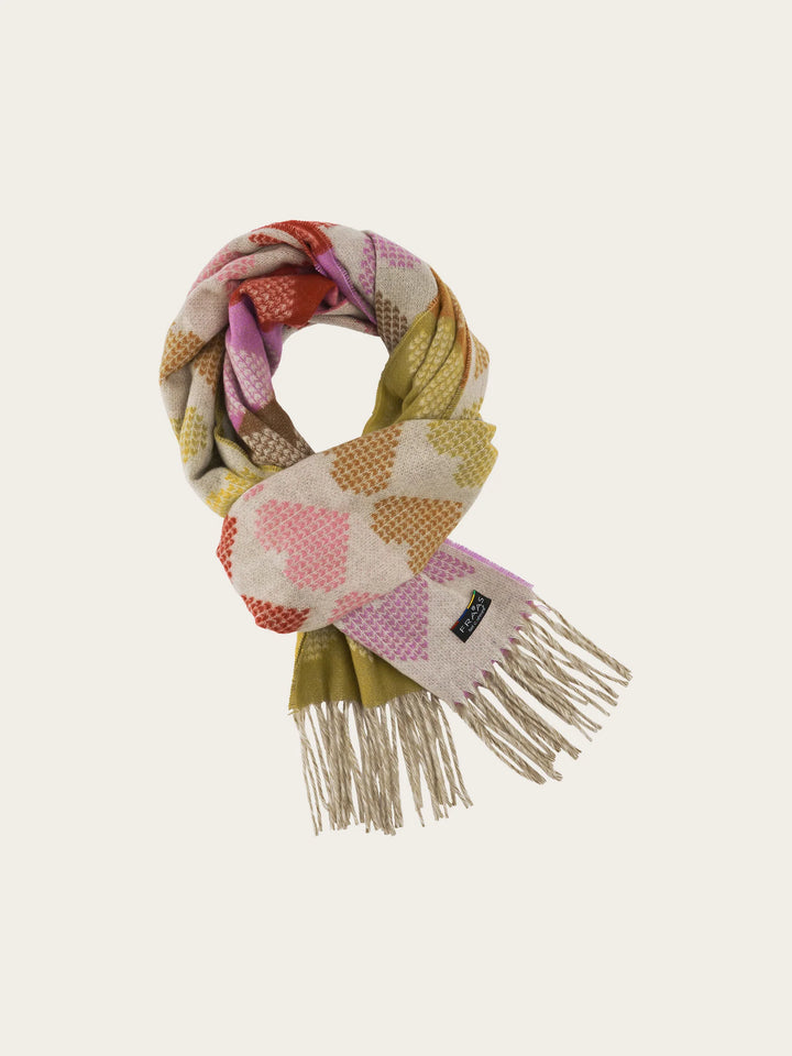 Fraas Cashmink Scarf with Heart Design  625529-970  Multicolour