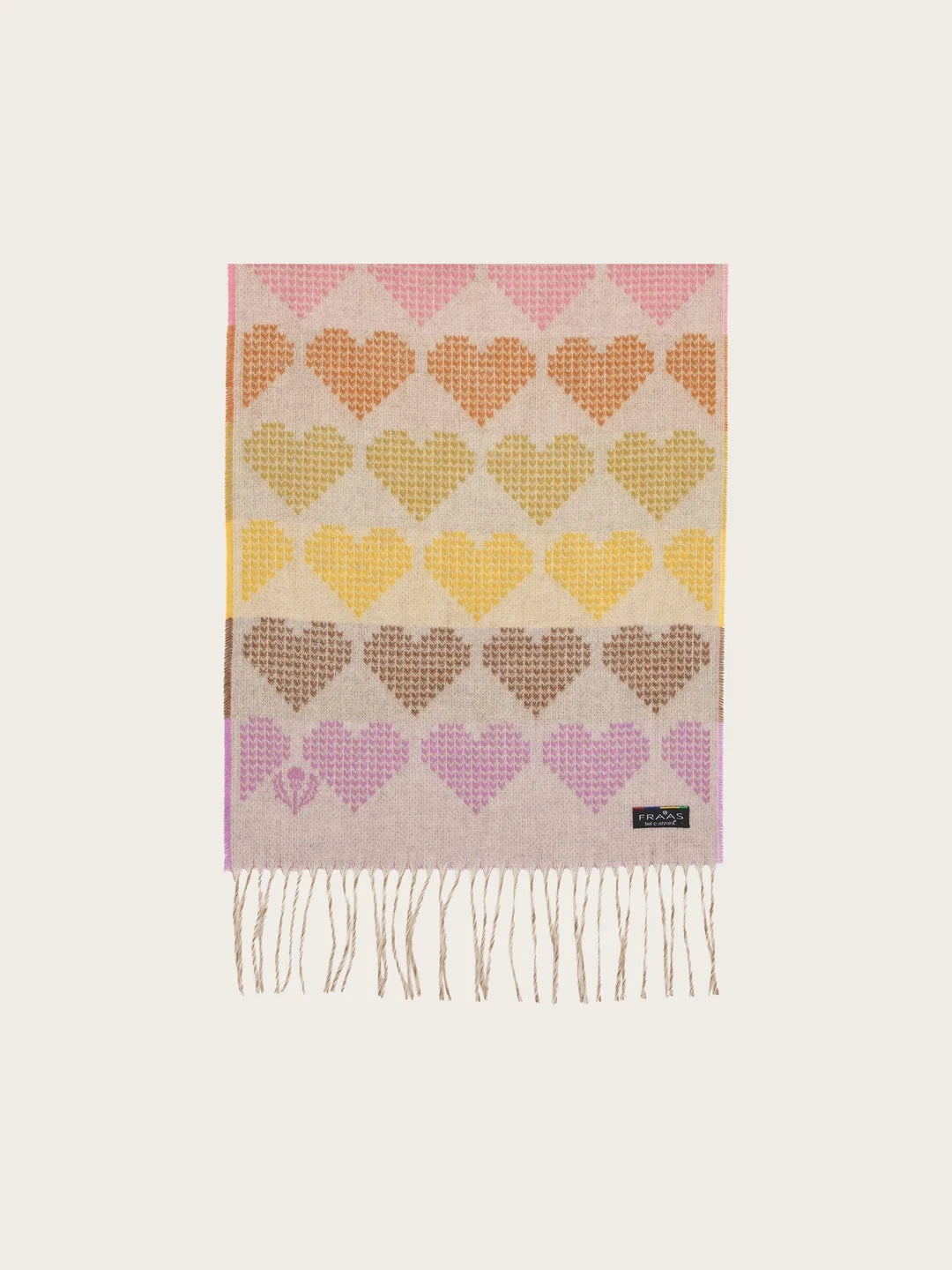 Fraas Cashmink Scarf with Heart Design  625529-970  Multicolour