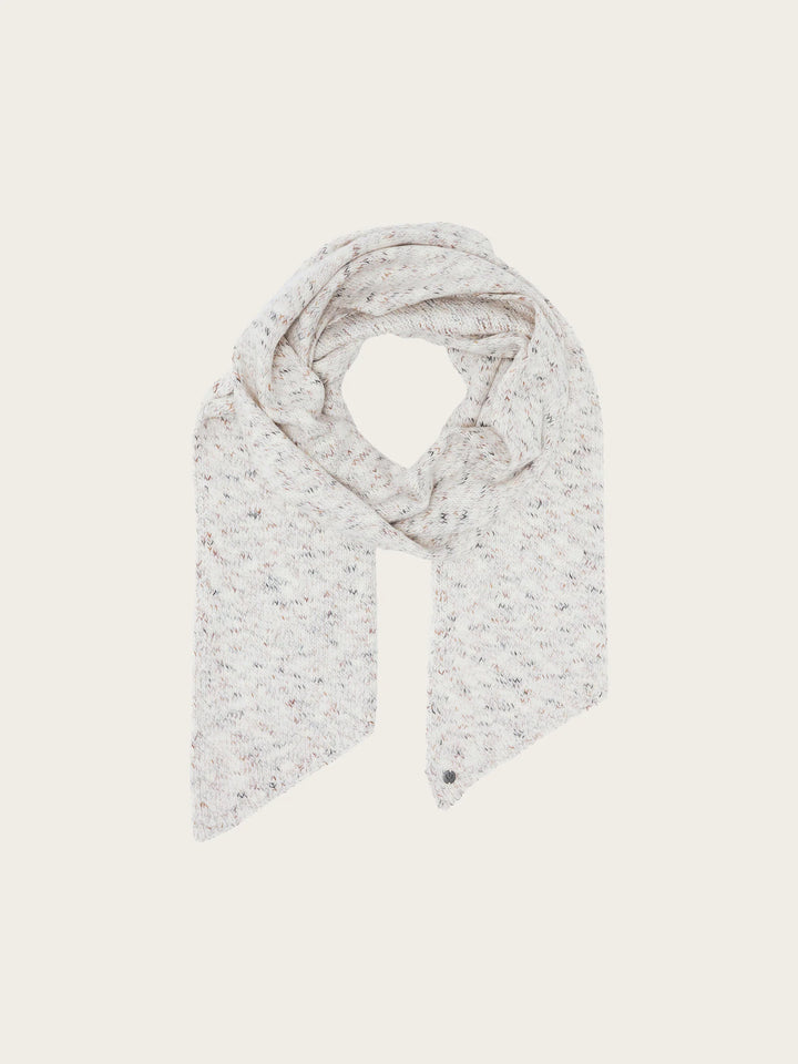 Fraas Bias Cut Mottled Knitted Scarf with Glitter  667107-026  Champagne Powder
