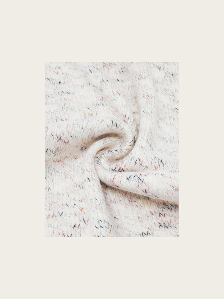 Fraas Bias Cut Mottled Knitted Scarf with Glitter  667107-026  Champagne Powder