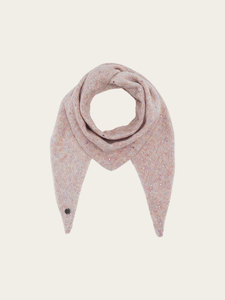 Fraas Triangular Scarf with Rhinestones  667279-430  Pale Rose