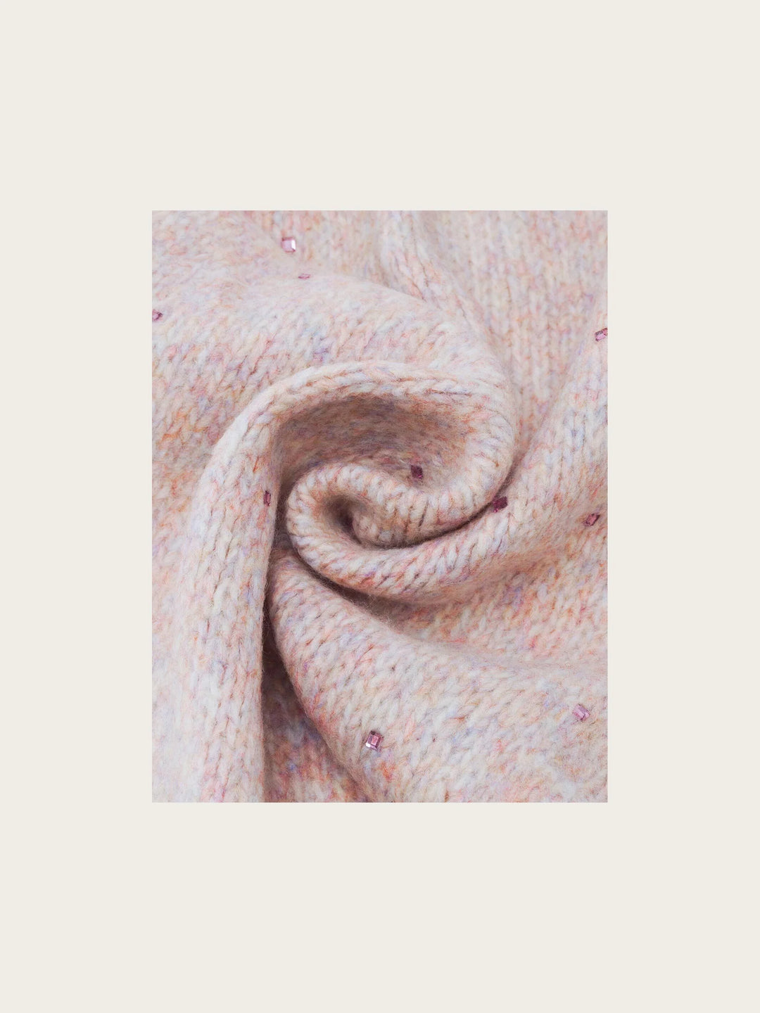 Fraas Triangular Scarf with Rhinestones  667279-430  Pale Rose