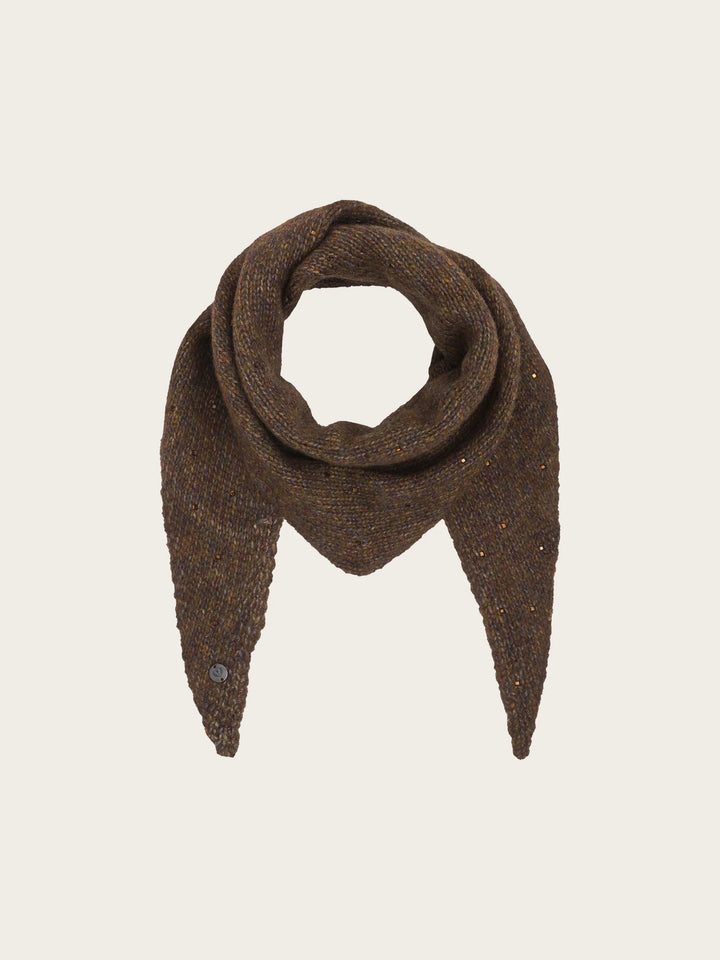 Fraas Triangular Scarf with Rhinestones  667279-872  Brownie