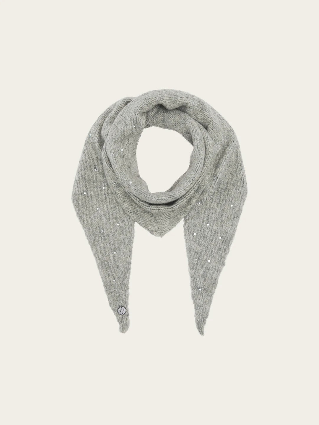 Fraas Triangular Scarf with Rhinestones  667279-910  Silver