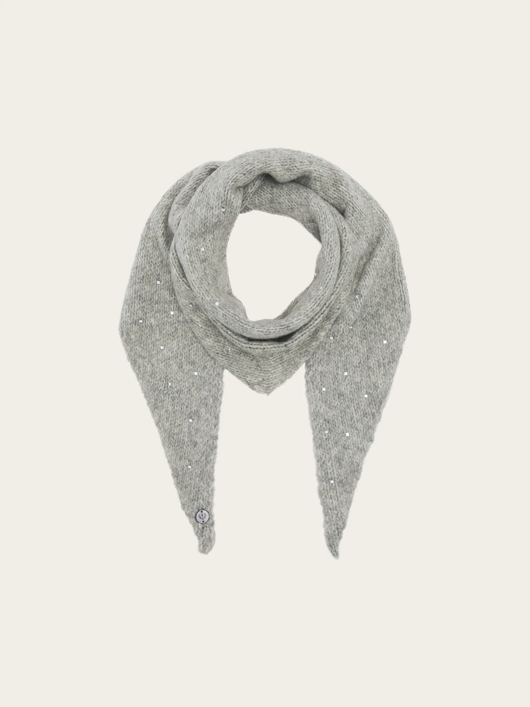 Fraas Triangular Scarf with Rhinestones  667279-910  Silver