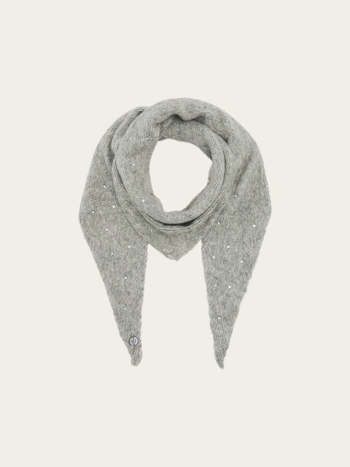 Fraas Triangular Scarf with Rhinestones  667279-910  Silver