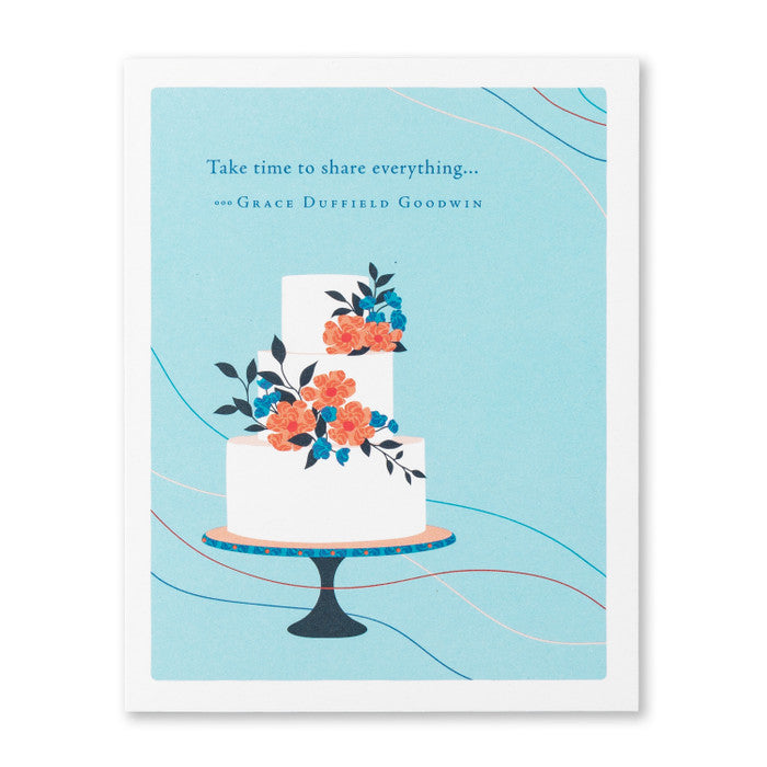 Compendium Wedding Card  -  Take Time to Share Everything